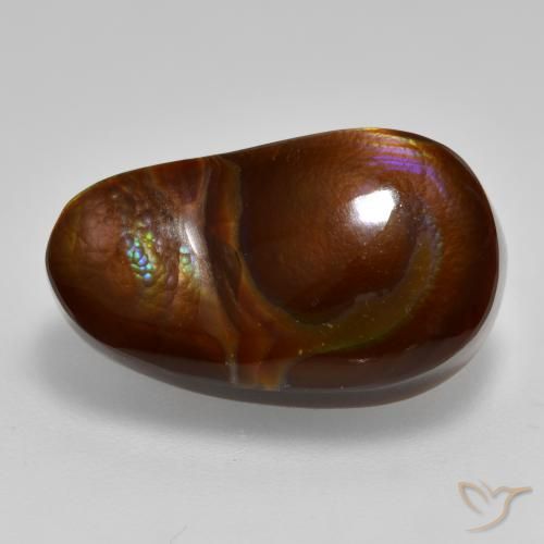 Multicolor Fire Agate Gem - 9.7ct Fancy Cabochon (ID: 487029)