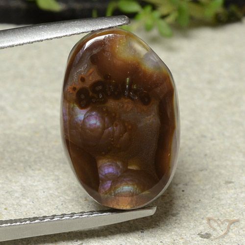 7.65ct Natural Multicolor Fire Agate, Oval, Opaque