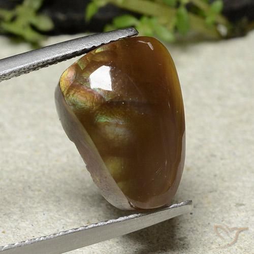 Fire Agate Gemstone in 14.6 x 10.6 mm Size for Sale, Fire Agate Stone in Multicolor Color