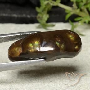 Fire Agate Gemstone in 21 x 8.9 mm Size for Sale, Fire Agate Stone in Multicolor Color