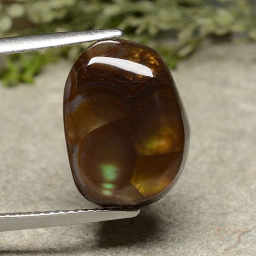 7.95 ct Fancy Fire Agate, 15.1 x 11.1 mm From Mexico, Photo A