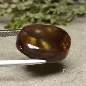 Fire Agate Gemstone in 15.1 x 11.1 mm Size for Sale, Fire Agate Stone in Multicolor Color