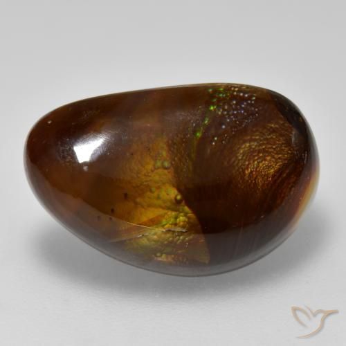 8.25 ct Fancy Fire Agate, 17.4 x 11.2 mm From Mexico, Photo A