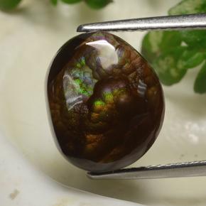 5.7ct Fancy Cabochon Multicolor Fire Agate Gem for sale 5.7ct Fancy Cabochon Multicolor Fire Agate Gem (ID: 487698)