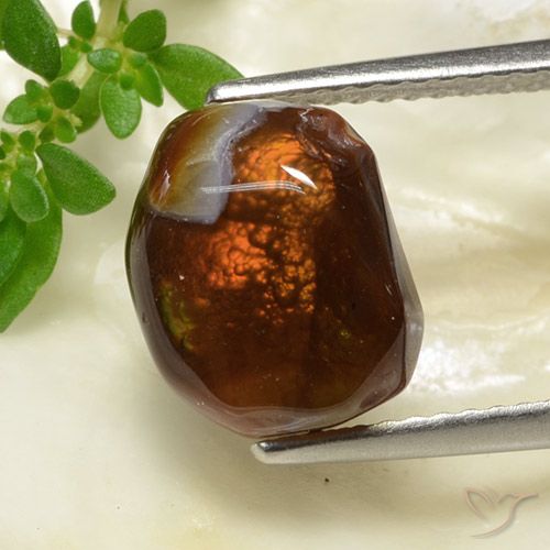 3.52ct Natural Multicolor Fire Agate, Fancy, Opaque