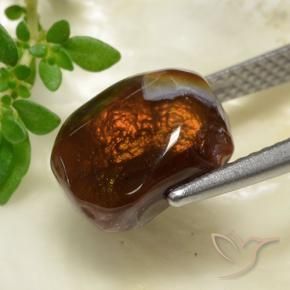 Fire Agate Gemstone in 10.5 x 8.3 mm Size for Sale, Fire Agate Stone in Multicolor Color