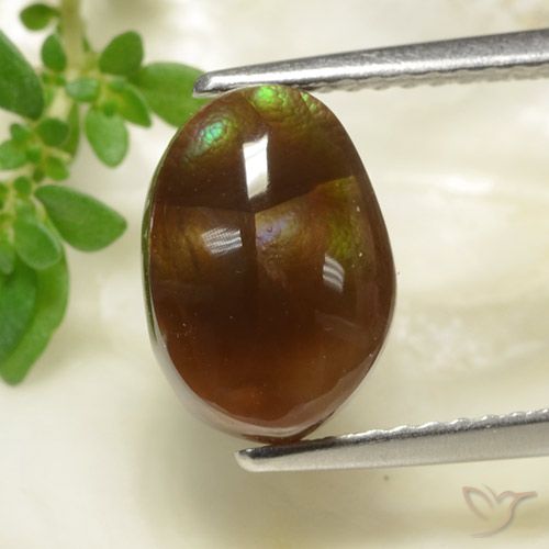 3.36ct Natural Multicolor Fire Agate, Oval, Opaque