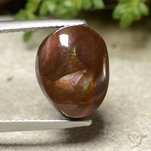 7.46ct Natural Multicolor Fire Agate, Oval, Opaque