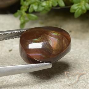 Fire Agate Gemstone in 13.3 x 10.4 mm Size for Sale, Fire Agate Stone in Multicolor Color