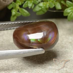 Fire Agate Gemstone in 12.2 x 9 mm Size for Sale, Fire Agate Stone in Multicolor Color