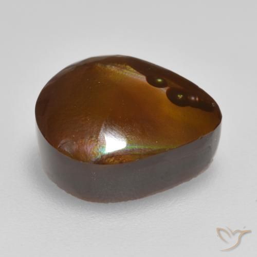 Fire Agate Gemstone in 12 x 10 mm (calibrated) Size for Sale, Fire Agate Stone in Multicolor Color