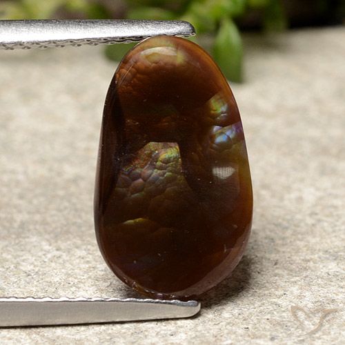 2.38ct Natural Multicolor Fire Agate, Oval, Opaque