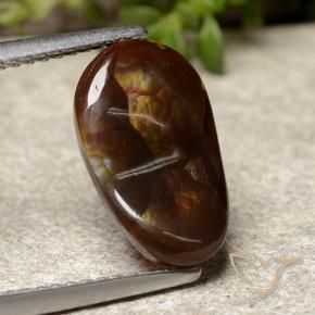 Fire Agate Gemstone in 13.4 x 8 mm Size for Sale, Fire Agate Stone in Multicolor Color