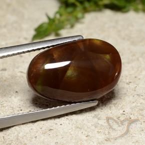 6.69 ct Multicolor Fire Agate Stone, Natural Fire Agate in Fancy Cabochon Shape for Sale