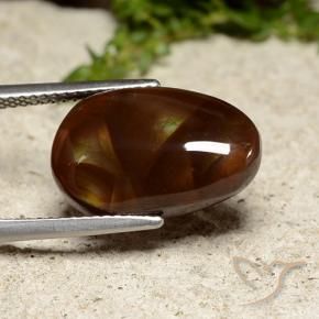 Fire Agate Gemstone in 16.3 x 10.5 mm Size for Sale, Fire Agate Stone in Multicolor Color