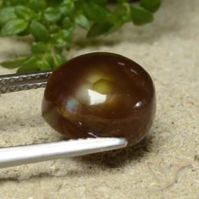 Fire Agate Gemstone in 10.7 x 9.8 mm Size for Sale, Fire Agate Stone in Multicolor Color