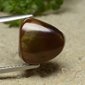 4.94 ct Multicolor Fire Agate Stone, Natural Fire Agate in Fancy Cabochon Shape for Sale