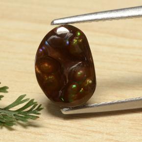 1.6ct Fancy Cabochon Multicolor Fire Agate Gem for sale 1.6ct Fancy Cabochon Multicolor Fire Agate Gem (ID: 489213)