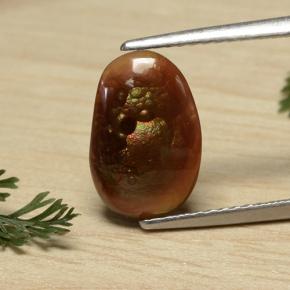 Multicolor Fire Agate Gem - 2.3ct Oval Cabochon (ID: 489216)
