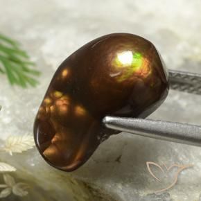 Fire Agate Gemstone in 13.7 x 8.4 mm Size for Sale, Fire Agate Stone in Multicolor Color