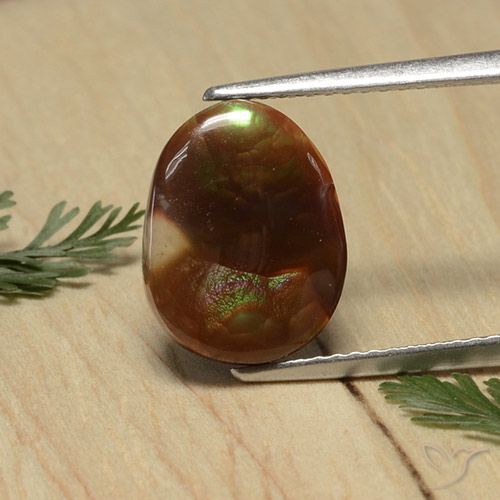3.74ct Natural Multicolor Fire Agate, Oval, Opaque