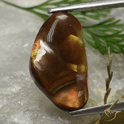 2.77 ct Fancy Fire Agate, 14.2 x 8.5 mm From Mexico, Photo A