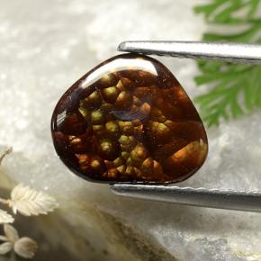 1.8ct Shark Fin Cabochon Multicolor Fire Agate for sale thumb image of 1.8ct Shark Fin Cabochon Multicolor Fire Agate (ID: 489258)