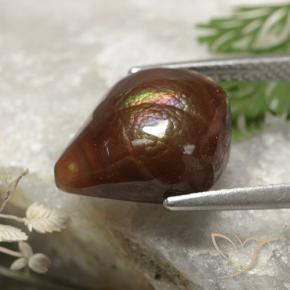 Fire Agate Gemstone in 13 x 10.6 mm Size for Sale, Fire Agate Stone in Multicolor Color