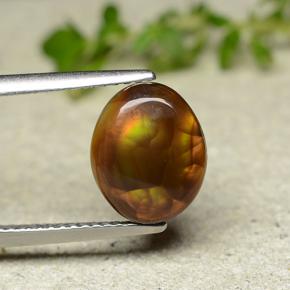 2.5ct Oval Cabochon Multicolor Fire Agate Gem for sale 2.5ct Oval Cabochon Multicolor Fire Agate Gem (ID: 490397)
