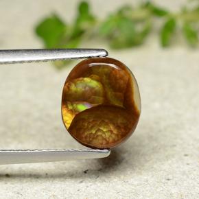 2ct Oval Cabochon Multicolor Fire Agate for sale thumb image of 2ct Oval Cabochon Multicolor Fire Agate (ID: 490402)