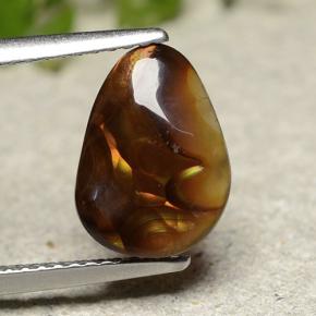 2.4ct Pear Cabochon Multicolor Fire Agate Gem for sale 2.4ct Pear Cabochon Multicolor Fire Agate Gem (ID: 490511)