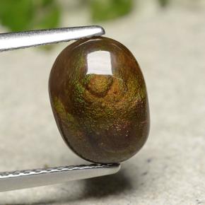 2.4ct Oval Cabochon Multicolor Fire Agate Gem for sale 2.4ct Oval Cabochon Multicolor Fire Agate Gem (ID: 490512)
