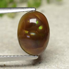 2.4ct Oval Cabochon Multicolor Fire Agate Gem for sale 2.4ct Oval Cabochon Multicolor Fire Agate Gem (ID: 490517)