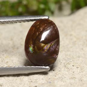 2.2ct Oval Cabochon Multicolor Fire Agate for sale thumb image of 2.2ct Oval Cabochon Multicolor Fire Agate (ID: 490839)