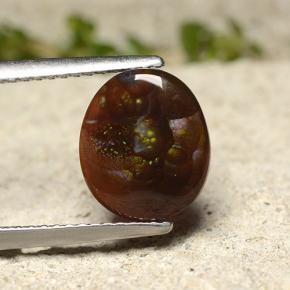 2.8ct Oval Cabochon Multicolor Fire Agate Gem for sale 2.8ct Oval Cabochon Multicolor Fire Agate Gem (ID: 490842)
