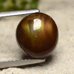 Mehrfarbig Feuerachat Edelstein - 4ct Oval Cabochon (ID: 490895)