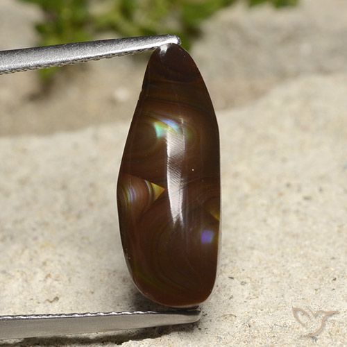 5.21ct Natural Multicolor Fire Agate, Fancy, Opaque