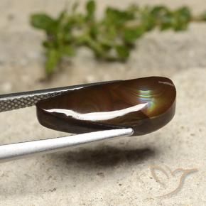 Fire Agate Gemstone in 17.9 x 7.1 mm Size for Sale, Fire Agate Stone in Multicolor Color