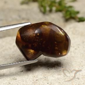 8.42 ct Multicolor Fire Agate Stone, Natural Fire Agate in Fancy Cabochon Shape for Sale