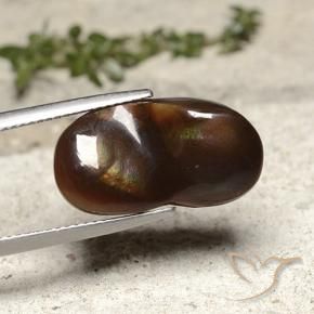 10.91 ct Multicolor Fire Agate Stone, Natural Fire Agate in Fancy Cabochon Shape for Sale