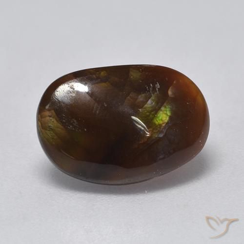 2.60 ct Multicolor Fire Agate Stone, Natural Fire Agate in Fancy Cabochon Shape for Sale