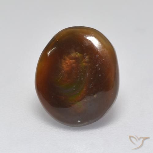 2.83ct Natural Multicolor Fire Agate, Oval, Translucent