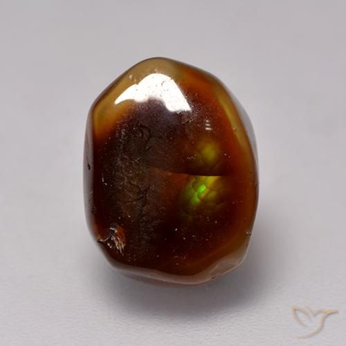4.10ct Natural Multicolor Fire Agate, Fancy, Translucent