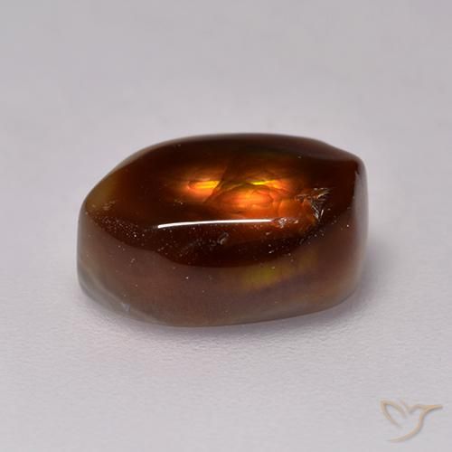 Fire Agate Gemstone in 10.9 x 8.3 mm Size for Sale, Fire Agate Stone in Multicolor Color