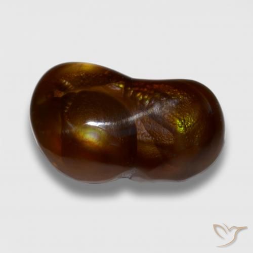 10.11 ct Fancy Fire Agate, 18.1 x 11.2 mm From Mexico, Photo A
