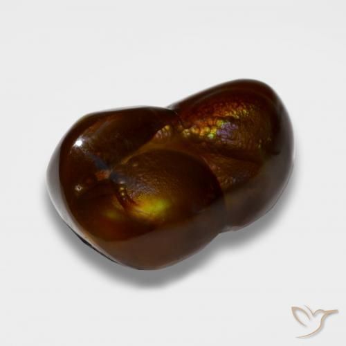 10.11 ct Multicolor Fire Agate Stone, Natural Fire Agate in Fancy Cabochon Shape for Sale