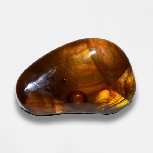 Multicolore Agata di fuoco Gem - 5.7ct Cabochon fantasia (ID: 574626)