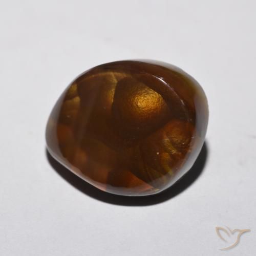 8.70 ct Multicolor Fire Agate Stone, Natural Fire Agate in Fancy Cabochon Shape for Sale
