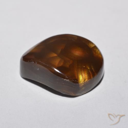Fire Agate Gemstone in 15 x 12.3 mm Size for Sale, Fire Agate Stone in Multicolor Color