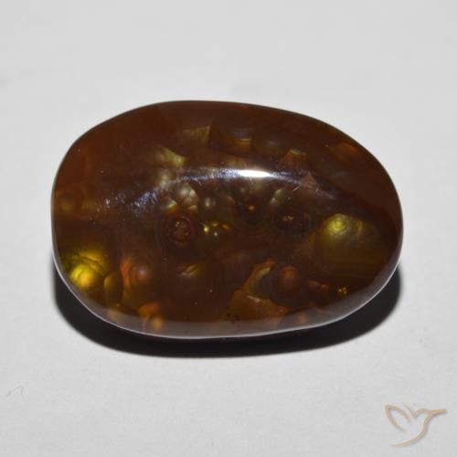 12.27ct Natural Multicolor Fire Agate, Fancy, Opaque